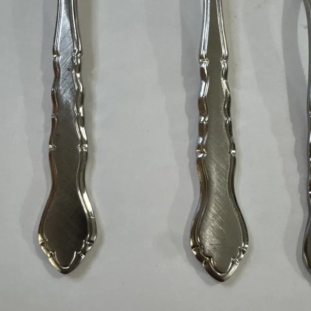 Estia ESI14 Vintage Stainless Serving Set 4 Pc Hostess Spoon Butter Knife MCM